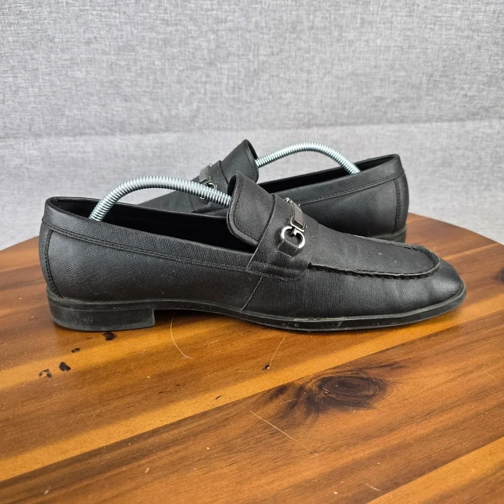 GUESS Mens Black Loafer Shoes Style GMHALDIE R Size‎ 9.5 U S